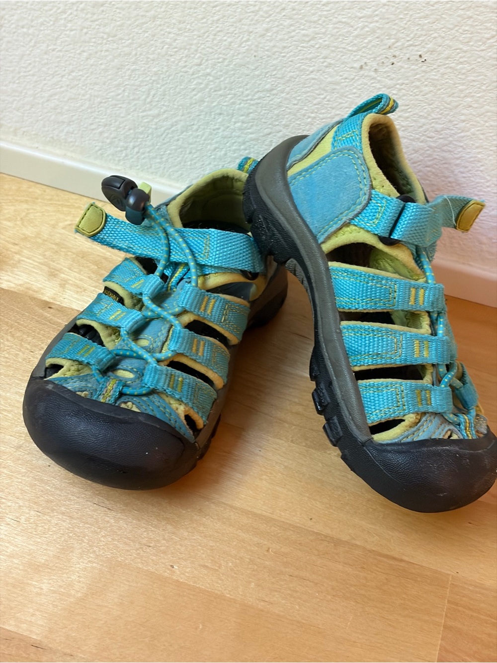 Keen Teal and Lime Kids Outdoor Sandals